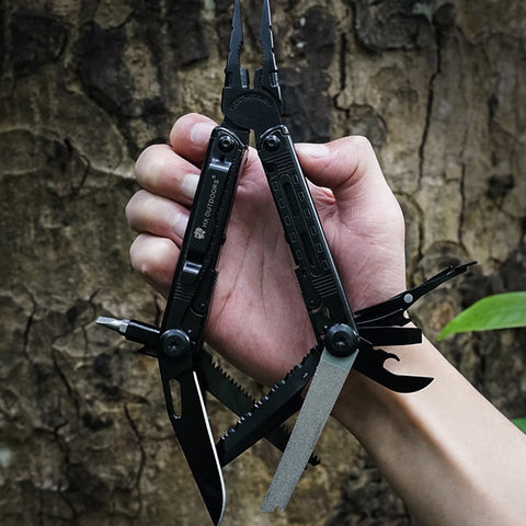HX OUTDOORS Camping Survival Multitool Folding Knife Plier