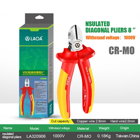 LAOA VDE Insulated Wire Cutters Long Nose Pliers