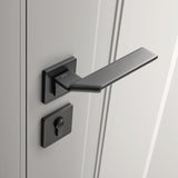 Square Space Folding Bedroom Door Handle with Lock